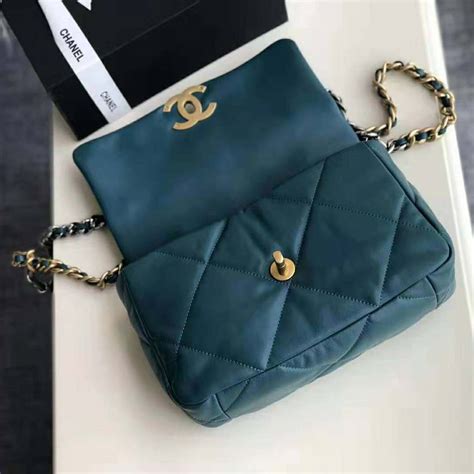 chanel 19 flap bag blue|Chanel bag 19 price.